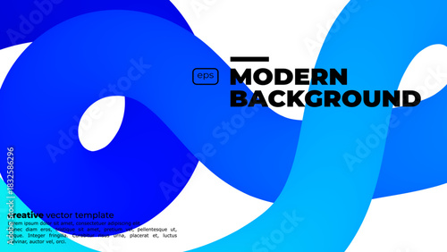Abstract Color Gradient Swirl Shapes Set. Vector Graphic with Wavy Lines in Blue Colors. Colorful Fluid Wave Pattern. Squiggly Design Element.Wavy shape with Colorful gradient. Vector illustration.