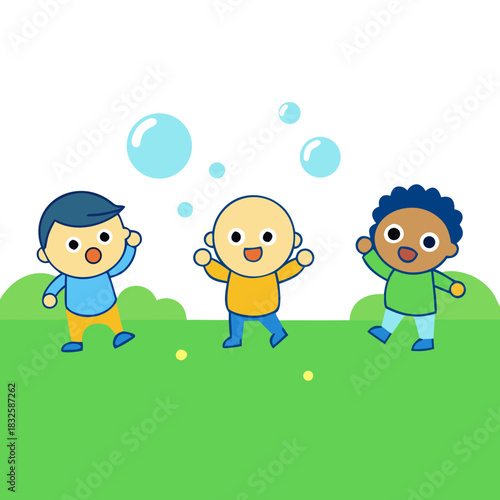 children playing in the park