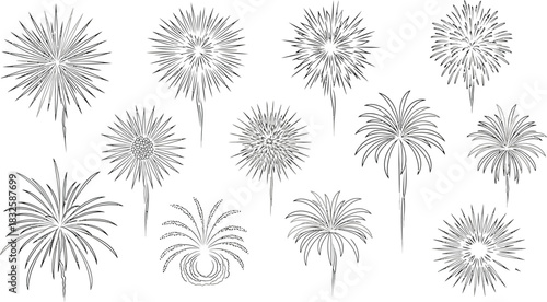 Fireworks celebration festive new year independence day holiday event party