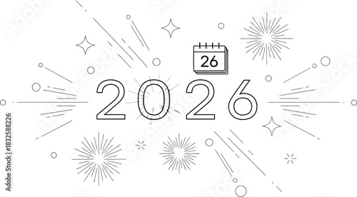 2026 new year calendar date celebration future holiday event greeting party