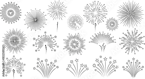 Fireworks celebration party new year holiday festive event sparkle burst light night display fun joy