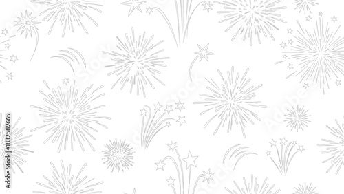 Fireworks stars celebration new year holiday festive party event design art