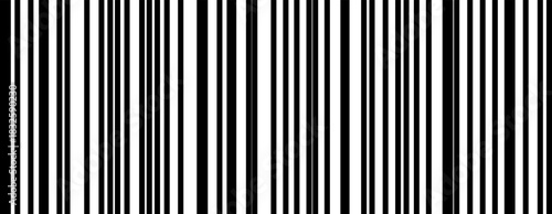 Barcode vector icon, Editable stroke barcode, Barcode black icon on transparent background, Fake barcode icon.