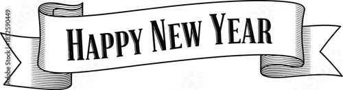Happy new year banner celebration holiday greeting festive party event year