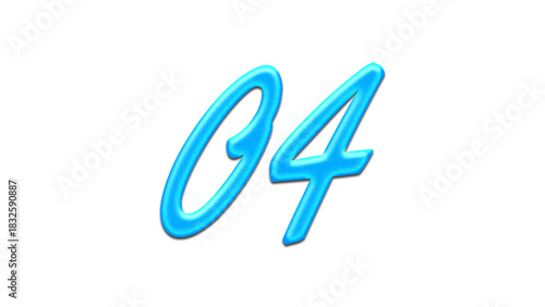Free Download Glowing blue effect of number 04 on white background. - GFXLoad
