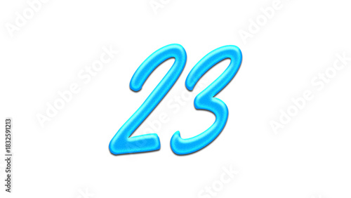 Glowing blue effect of number 23 on white background. Free Download Glowing blue effect of number 23 on white background. - GFXLoad