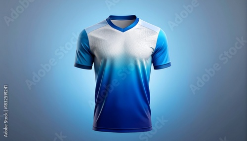 Wallpaper Mural Gradient Color Sports T-Shirt Apparel for Athletes and Fans on Blue Background Torontodigital.ca