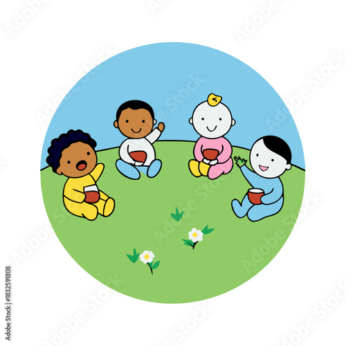 children playing with ball