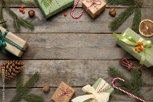 Frame made of Christmas gif...