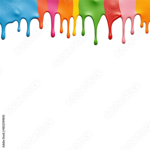 colorful paint splashes