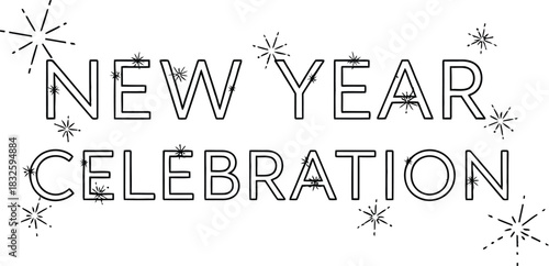 New year celebration party holiday festive event greeting card design fun joy