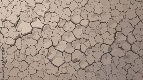 Dry Cracked Earth Texture A Visual Representation of Drought and Environmental Degradation