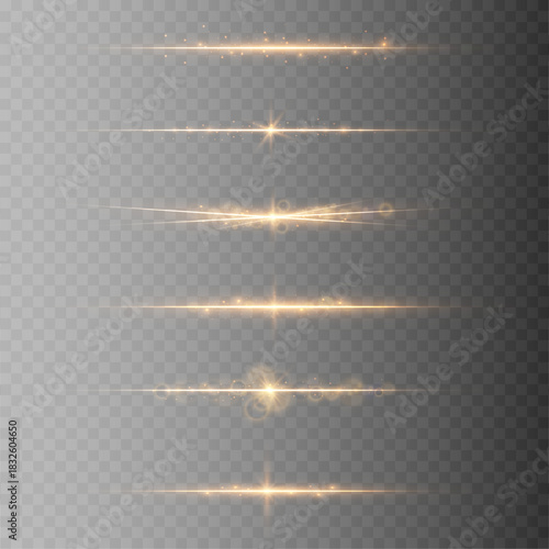 A fast golden line stretches with dynamic brilliance, enhancing speed-themed visuals. Its vibrant shine adds power and luxury. VECTOR