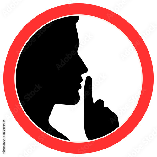 Be Quiet Sign – Calm and Silence Concept