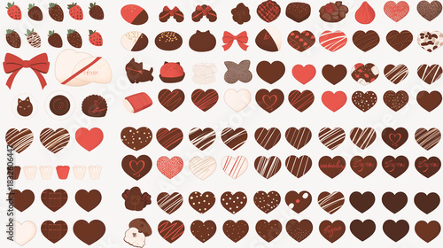 バレンタインデー素材のチョコレート