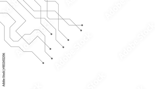 Abstract futuristic circuit board Illustration, Circuit board with various technology elements. Circuit board pattern for technology background. Vector illustration