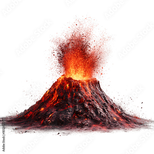 Erupting Volcano Lava Ash