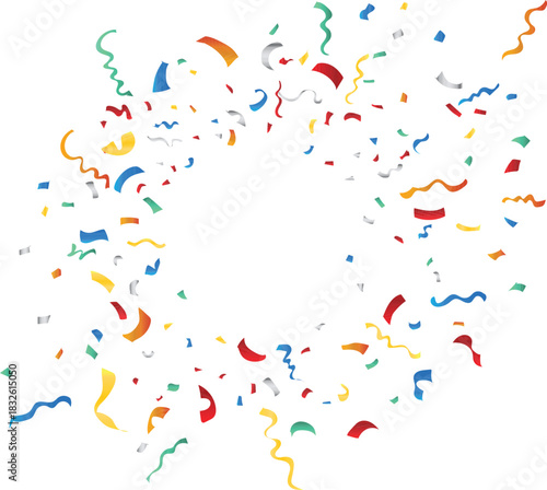Colorful Confetti, Paper Confetti Design vector illustartion