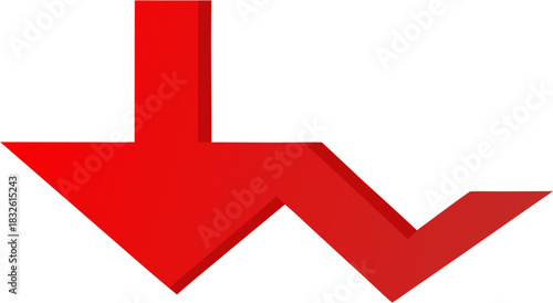 red arrow pointing down, decline symbol, decrease icon Free Download red arrow pointing down, decline symbol, decrease icon - GFXLoad