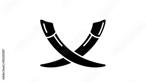 white back ground and dark balck icon of kanji