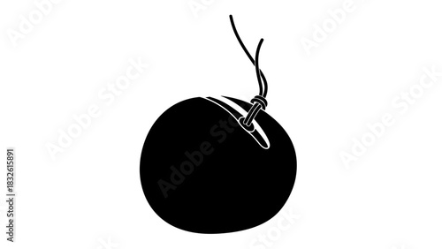 black and white christmas ball