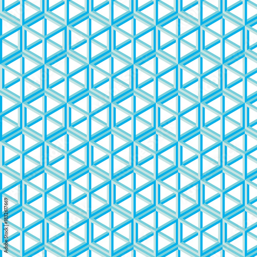 Seamless background material of consecutive columnar cubes, swatch-compatible and light blue. / 連続する柱状の立方体の背景素材 シームレス スウォッチ対応 水色