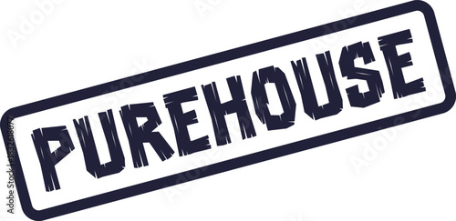 Authentic Distressed Purehouse Rectangular Stamp Symbol for Business Branding and Official Documentation