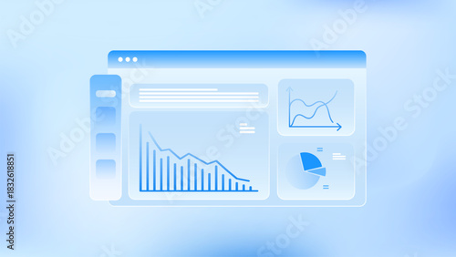 Stock market data analyzing dashboard. stock market visualization with digital charts, financial dashboards, and performance metrics.
