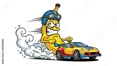 cartoon illustration of a car