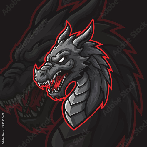 Dynamic fierce dragon embodying mythic power with striking detailed design