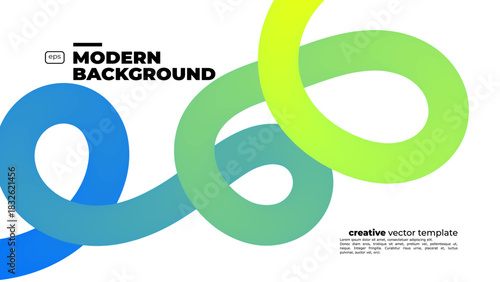 Abstract Color Gradient Swirl Shapes Set. Vector Graphic with Wavy Lines in Blue Colors. Colorful Fluid Wave Pattern. Squiggly Design Element.Wavy shape with Colorful gradient. Vector illustration.