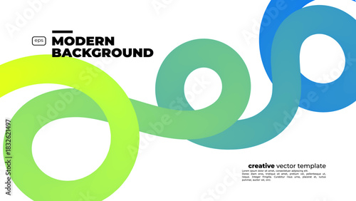 Abstract Color Gradient Swirl Shapes Set. Vector Graphic with Wavy Lines in Blue Colors. Colorful Fluid Wave Pattern. Squiggly Design Element.Wavy shape with Colorful gradient. Vector illustration.