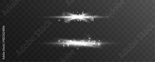 A bright white beam glimmers softly in the dark space, creating a crisp and modern highlight.Vector