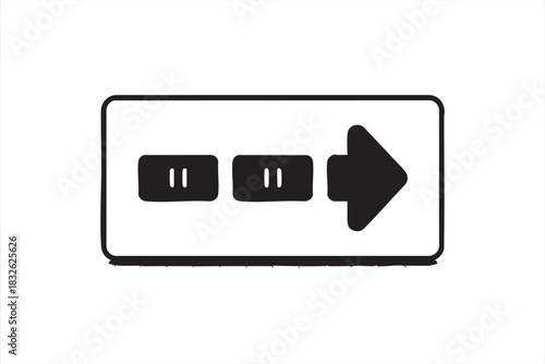 Minimal pause and play icons designed for digital media interfaces