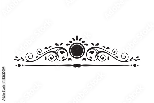 Classic Scrollwork Divider Element for Editorial and Print Design