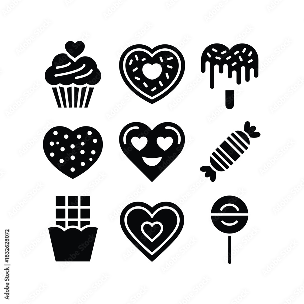 custom made wallpaper toronto digitalCollection of sweet valentine s day treats and desserts icons