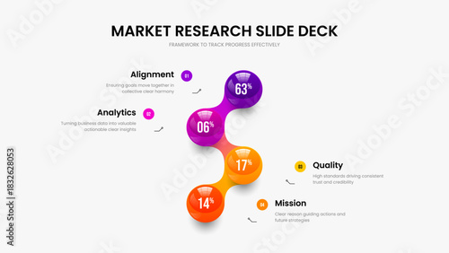Financial Solution Presentation Layout Vector Illustration. Creative Briefing 4 Option Graph Frame Template. Medical Performance Four Element Diagram Slide Design.