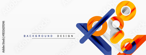 Abstract geometric shapes, vibrant colors, modern design. Clean lines create dynamic visual interest, suitable for backgrounds.