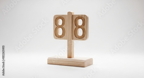 Celebrate good fortune with a stunning wood number plate featuring the luckiest number 88, perfect for cultural events and festive decor