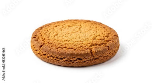 Warm, freshly baked cookie isolated on white ready for a delicious treat or a quick snack, perfect for bakeries, cafes, and dessert menus online