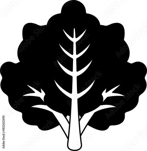 black and white illustration of a vegetable