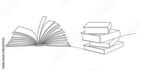 book line art