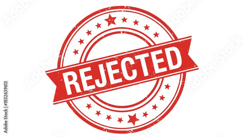 Rejected Stamp Seal – Red Denied Approval Badge Graphic Illustration