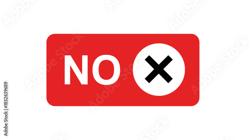 No Symbol Sign – Red Prohibition X Mark Warning Graphic
