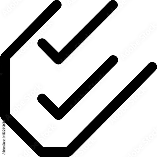 Minimalist hand symbol with check marks, representing approval and validation, conveying sense of trust and reliability
