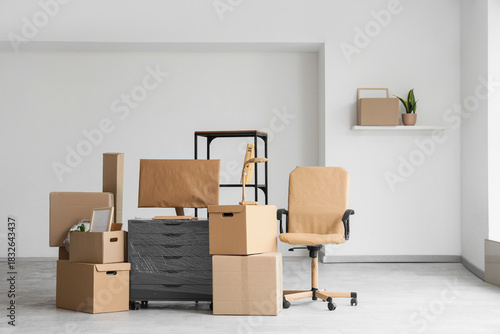 Moving boxes with wrapped c...