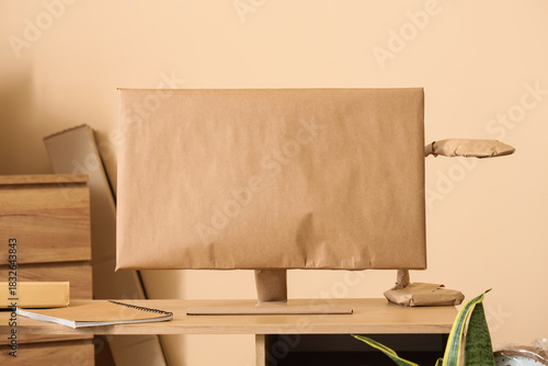 Computer monitor wrapped in...