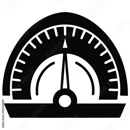 Black meter displays a specific reading with an arrow indicator in a simple design