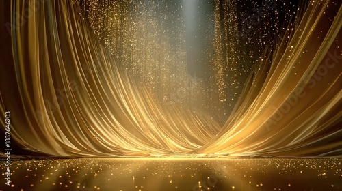 Wallpaper Mural Luxury golden award stage with glitter and particles Torontodigital.ca