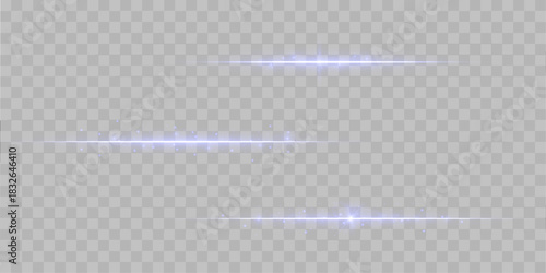 A horizontal blue glow line spreads evenly across the frame, radiating a calm luminous aura. Subtle gradients add polish and softness. Suitable for clean minimal layouts. VECTOR